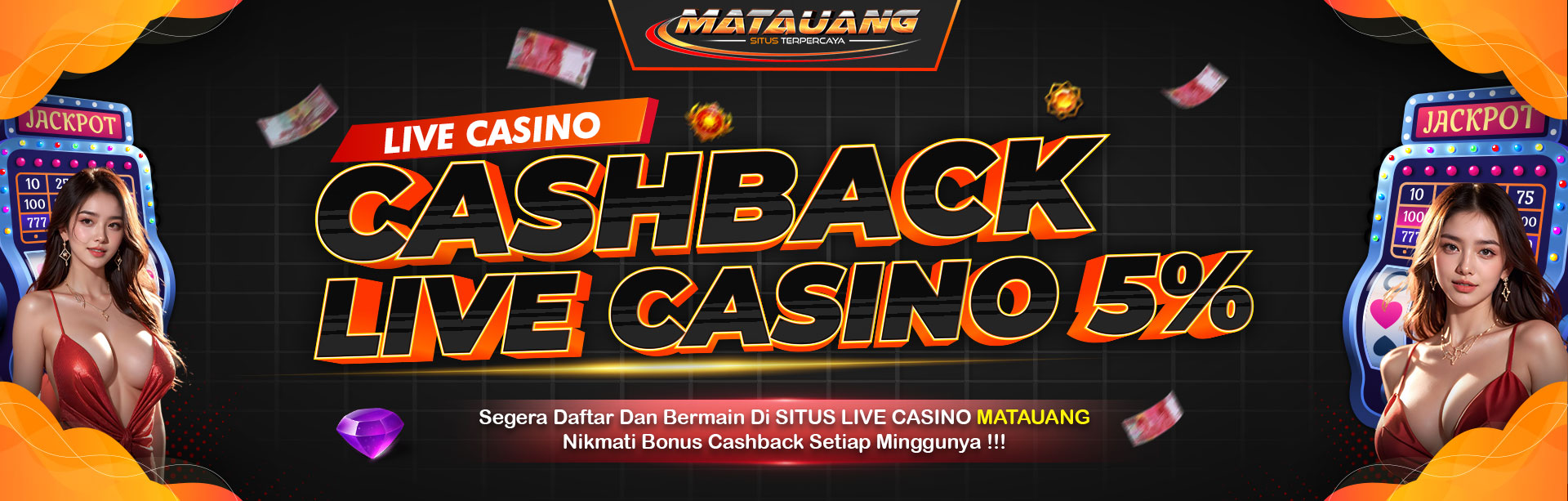 BONUS CASHBACK LIVE CASINO 5%	