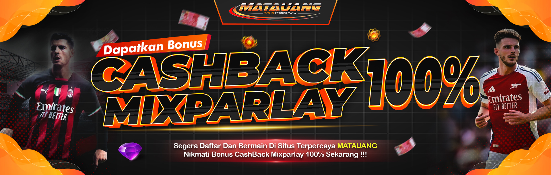 CASHBACK MIXPARLAY 100% 