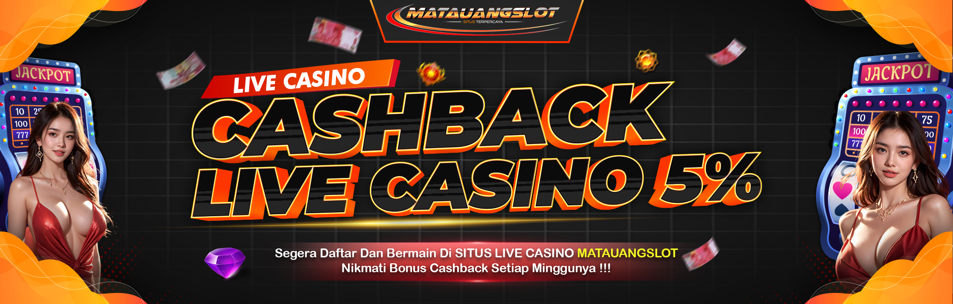 BONUS CASHBACK LIVE CASINO 5%	