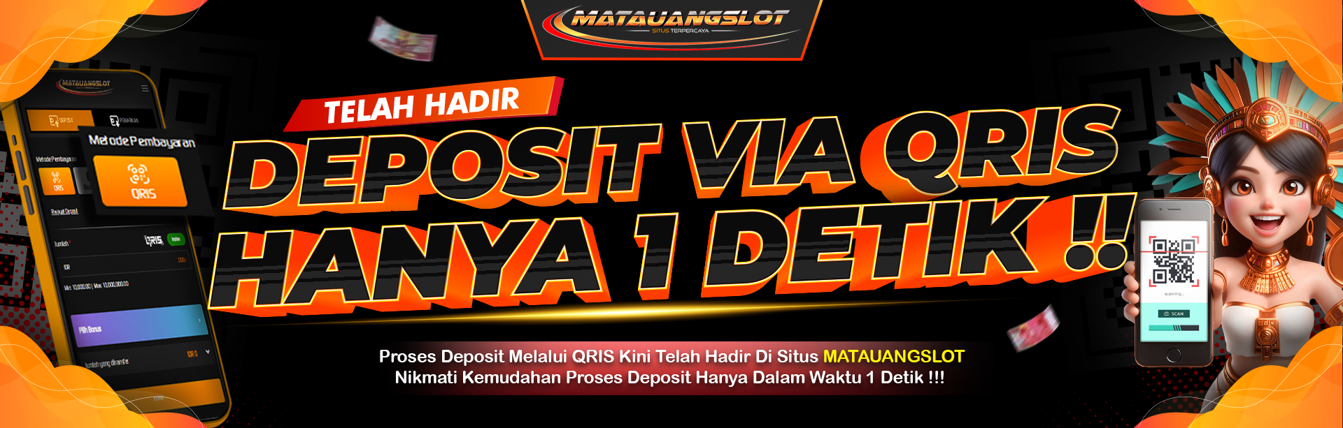 DEPOSIT VIA QRIS HANYA 1 DETIK